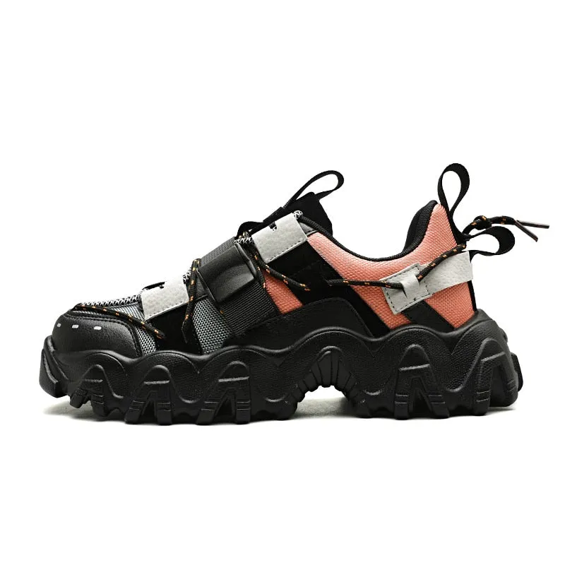 Buckle Wave Slip On Unique Lace Up Men Sneakers