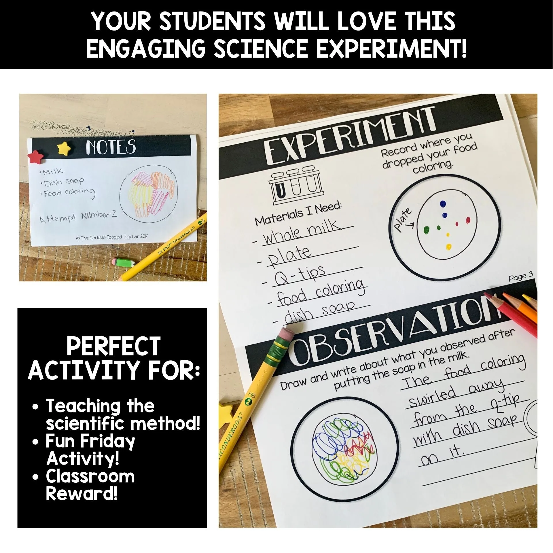 Rainbow Milk Experiment | Scientific Method