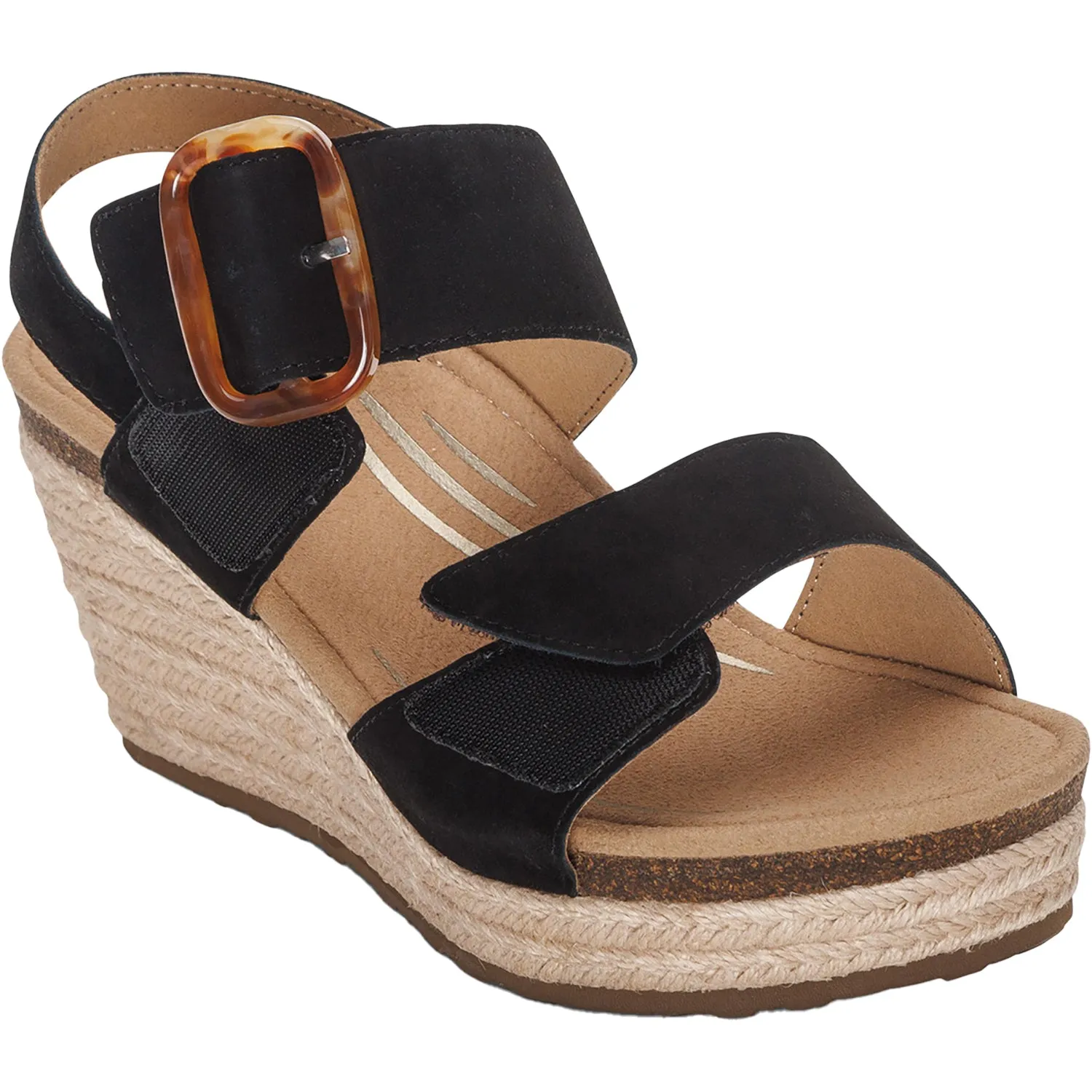 Women's Aetrex Ashley Black Leather